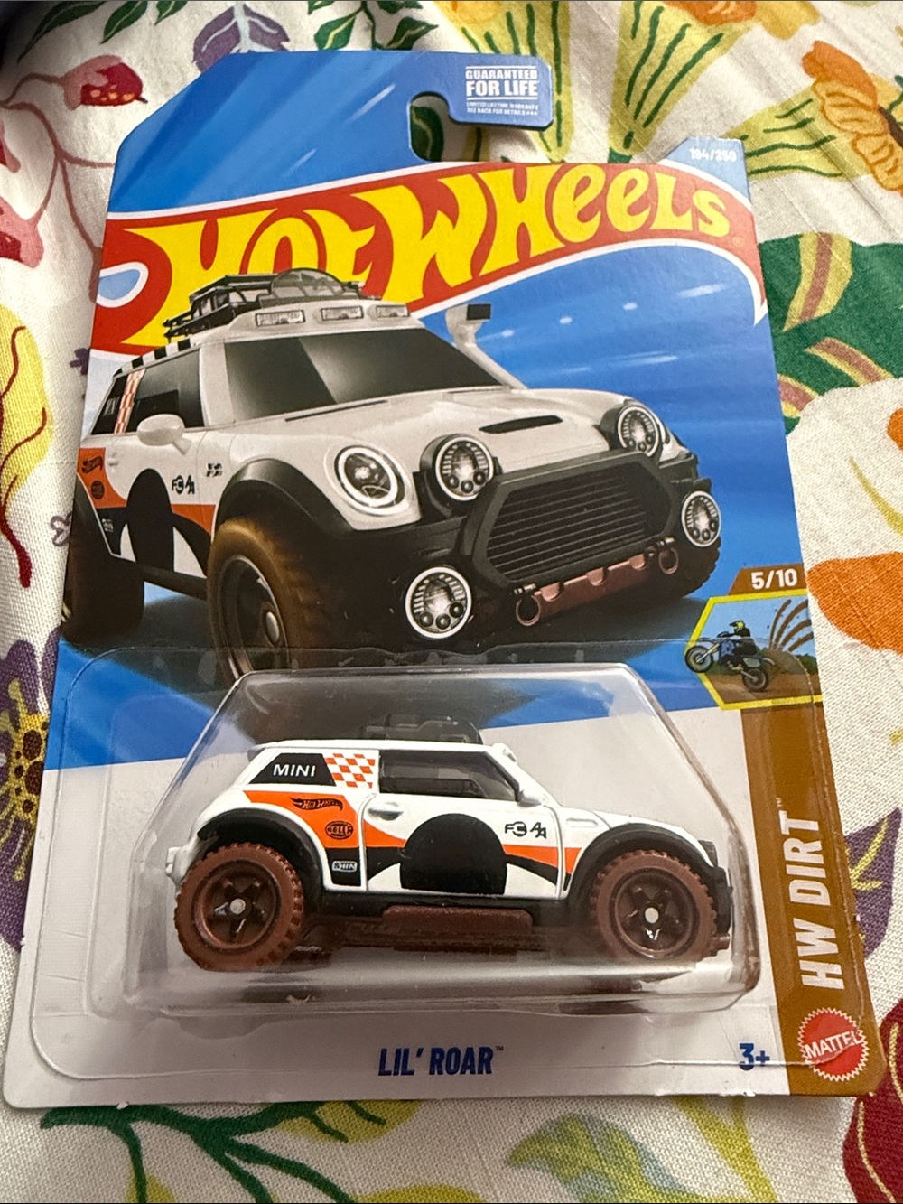 Hot Wheels Lil' Roar Mini Off-Road Vehicle - White and Orange